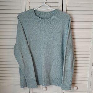SHEIN Light Blue Crew Neck Sweater